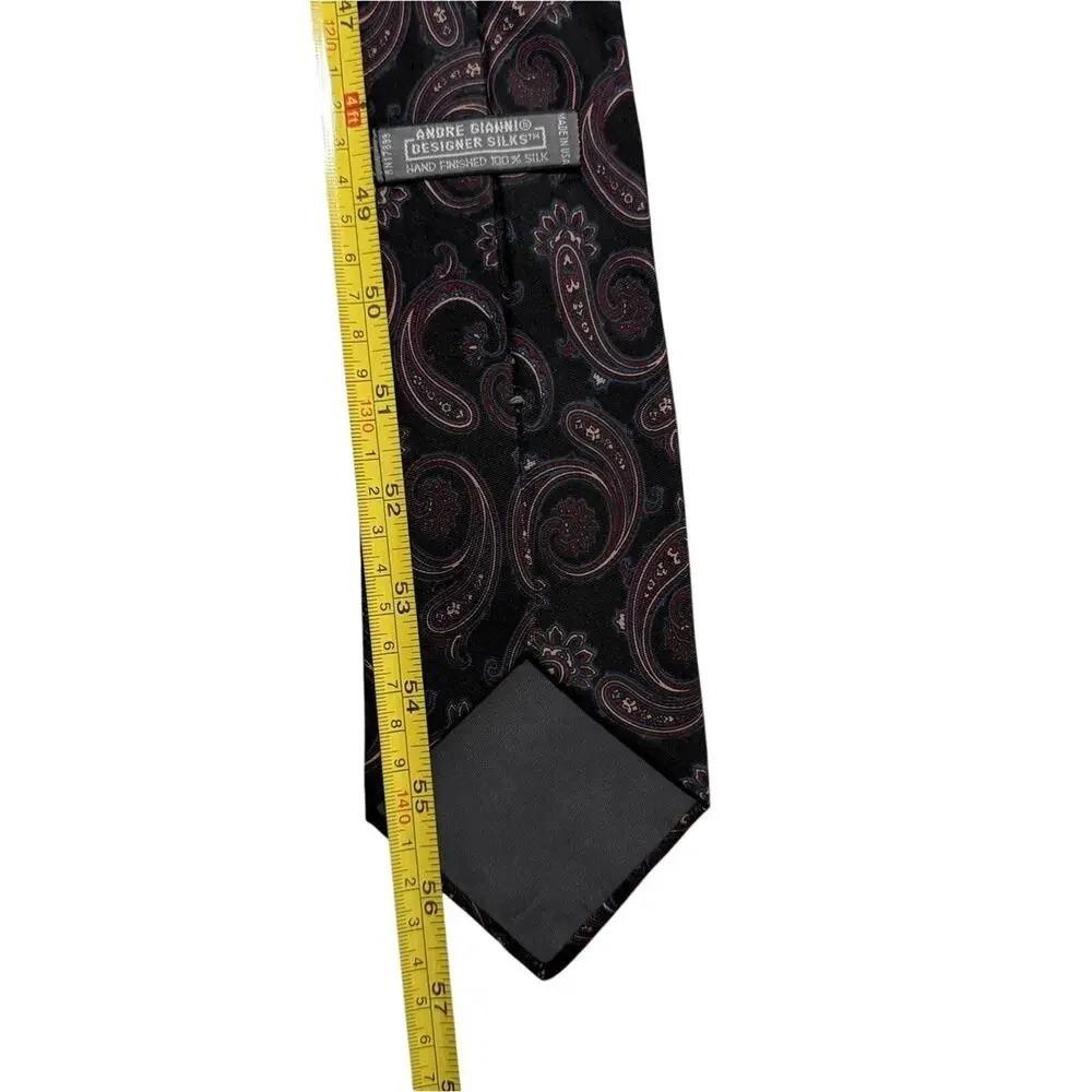 Andre Gianni Designer Silks Tie Rich Traditional Paisley Vtg